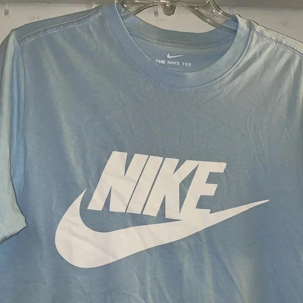 Nike Swoosh Sky Blue Tee Shirt - Picture 2 of 8
